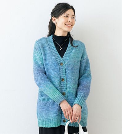 ルフラン（ルフラン）の「グラデーションニットカーディガン（ニットカーディガン）」