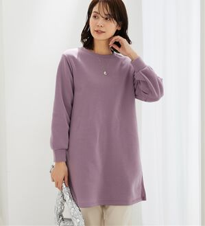 BELLUNA（ベルーナ）の「ふんわり素材軽ぽかチュニックワンピ―ス（チュニックワンピース）」｜パープル