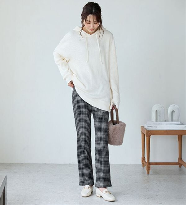 BELLUNA（ベルーナ）の「まるではく毛布！静電防止付裏ファーイージーパンツ（フルレングスパンツ）」｜詳細画像