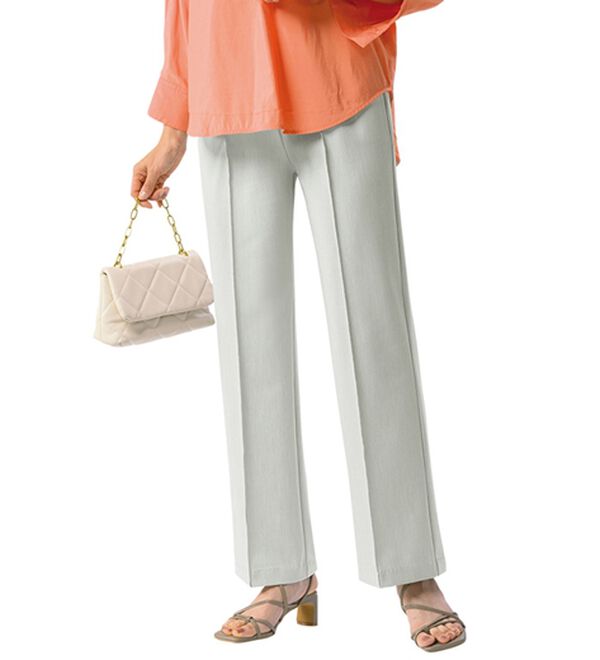 ルフラン（ルフラン）の「【３本組】日本製すっきり見えの上品フレアーパンツ（ワイドパンツ・ガウチョ）」｜詳細画像