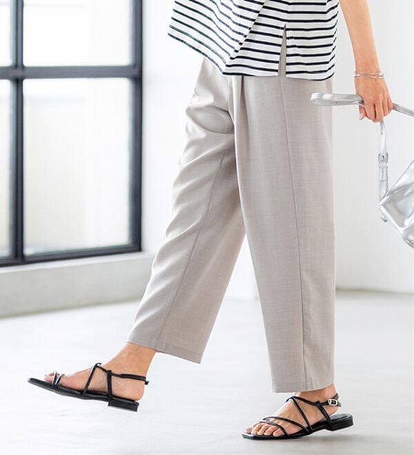 BELLUNA（ベルーナ）の「サラリ麻調素材ビスチェセットアップ（セットアップ）」｜詳細画像