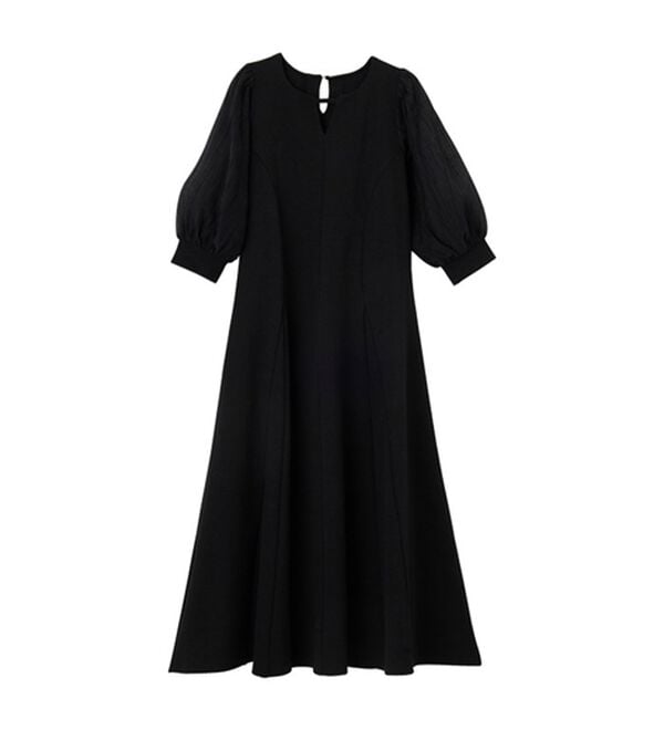 GeeRA（ジーラ）の「袖楊柳シアー美ラインワンピース（カットソーワンピース）」｜詳細画像