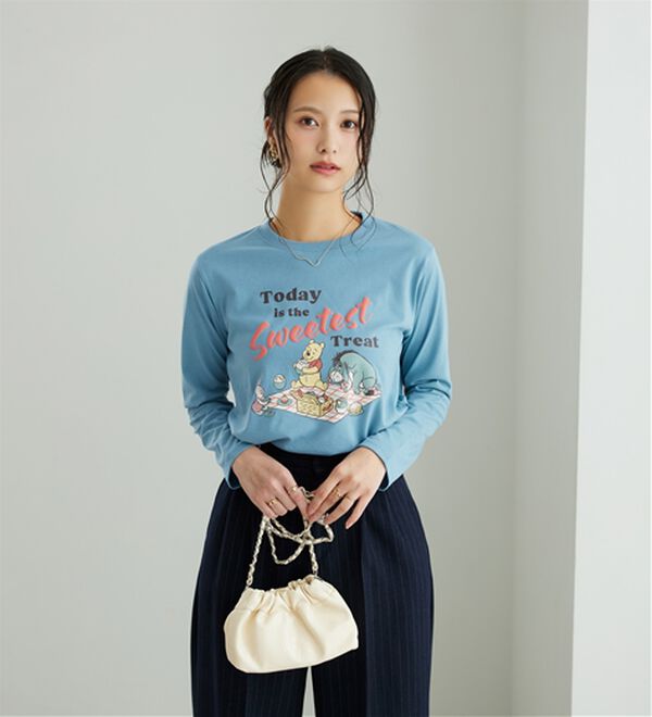 BELLUNA（ベルーナ）の「＜Ｄｉｓｎｅｙ>【プー】発砲プリント長袖Tシャツ（カットソー）」｜詳細画像