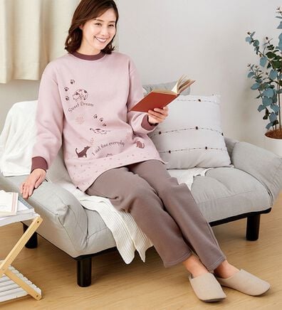 「あったか裏起毛にゃんこパジャマ（パジャマ・ルームウェア）」