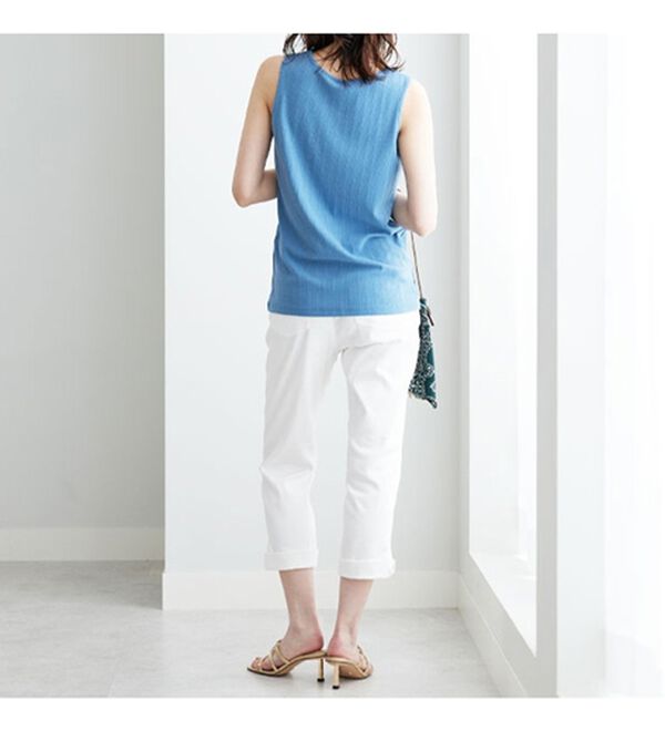 BELLUNA（ベルーナ）の「テレコ素材タンクトップ（タンクトップ・キャミソール）」｜詳細画像