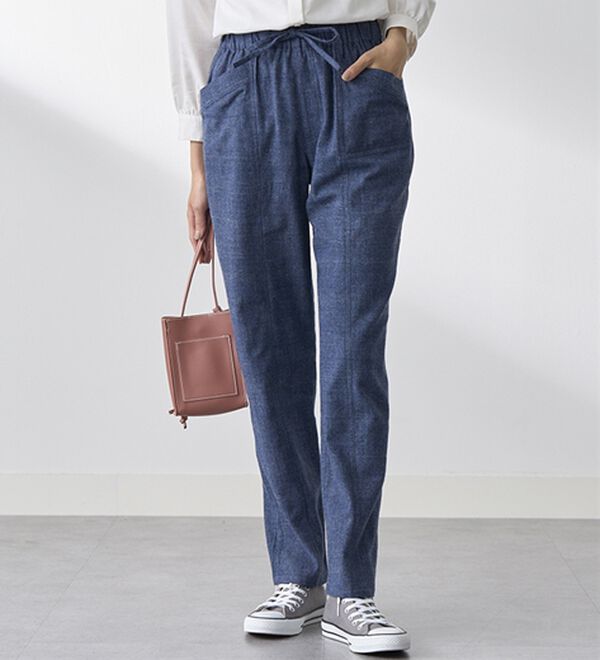 BELLUNA（ベルーナ）の「綿１００％やわらかゆるパンツ（フルレングスパンツ）」｜詳細画像