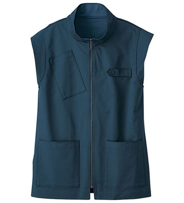 BELLUNA（ベルーナ）の「はっ水！多ポケットデザインカジュアルベスト（ベスト）」｜ネイビー