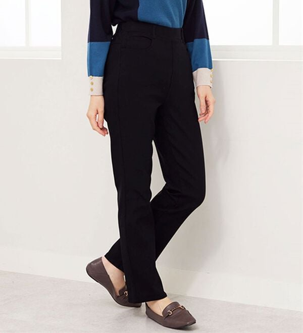 BELLUNA（ベルーナ）の「裏起毛ツイル素材ストレッチパンツ（フルレングスパンツ）」｜詳細画像