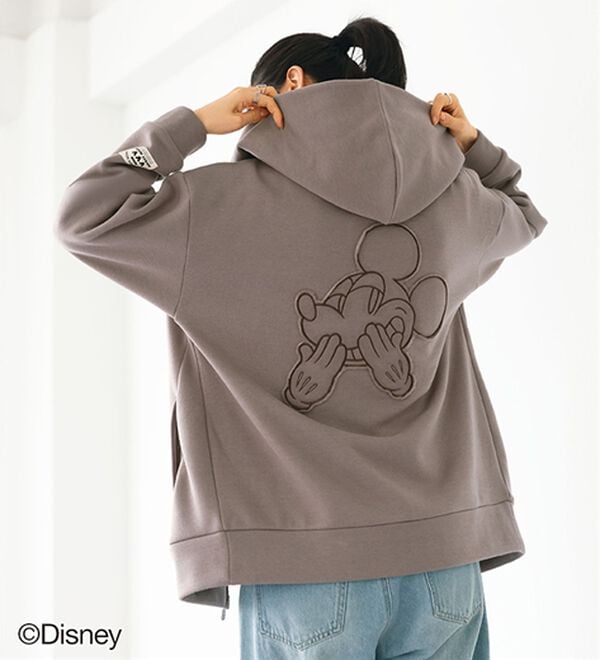 BELLUNA（ベルーナ）の「＜Ｄｉｓｎｅｙ＞【ミッキー】アップリケデザインゆるパーカー（ブルゾン）」｜詳細画像