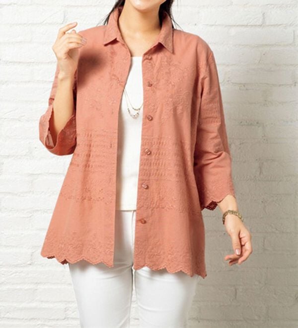 ルフラン（ルフラン）の「贅沢刺しゅうの上品ブラウス（ブラウス）」｜詳細画像