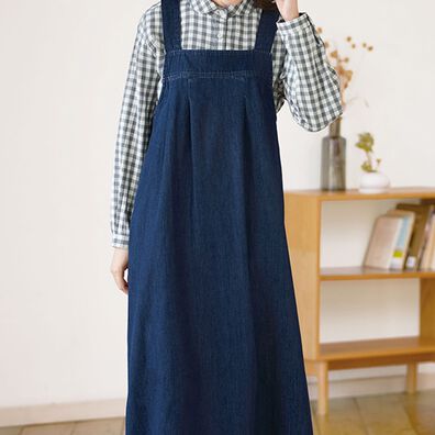 BELLUNA（ベルーナ）の「ゆったりデニムジャンパースカート（ジャンパースカート）」