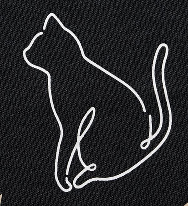 BELLUNA（ベルーナ）の「綿１００％着映えネコ柄プリントＴシャツ（Tシャツ）」｜詳細画像