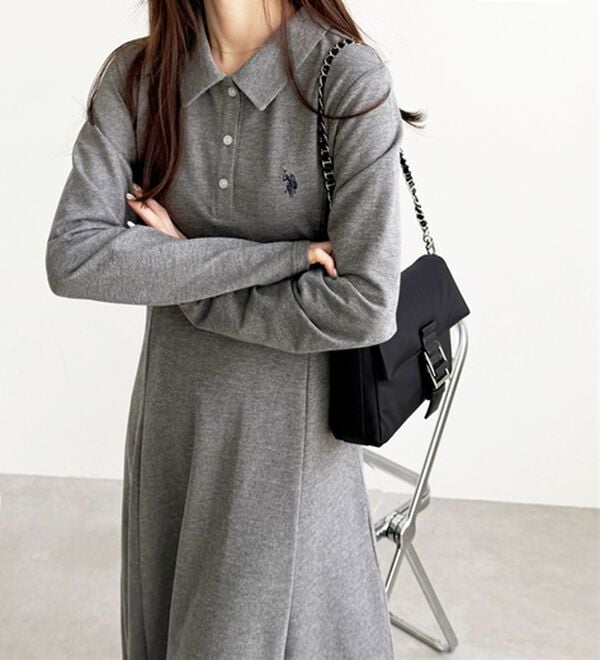 GeeRA（ジーラ）の「【U.S. POLO ASSN.】ポロ衿カットソーワンピース（その他ワンピース）」｜詳細画像