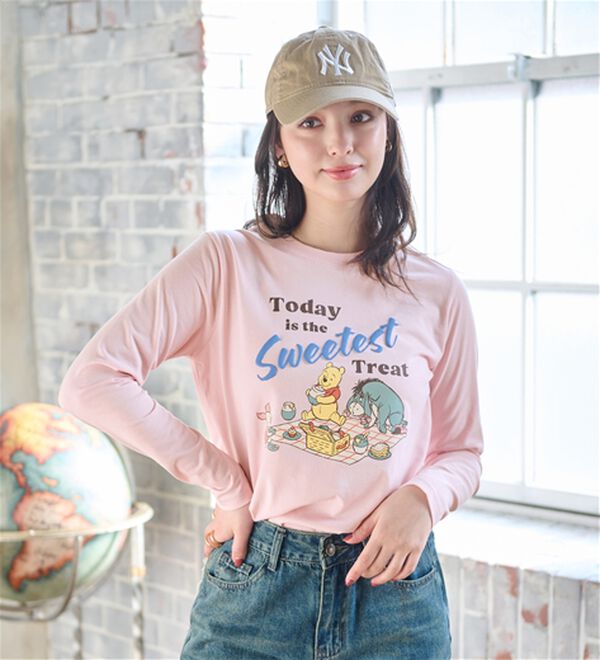 BELLUNA（ベルーナ）の「＜Ｄｉｓｎｅｙ>【プー】発砲プリント長袖Tシャツ（カットソー）」｜詳細画像