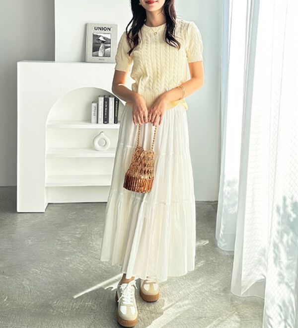 GeeRA（ジーラ）の「ケーブル編みニットトップス（ニット・セーター）」｜詳細画像