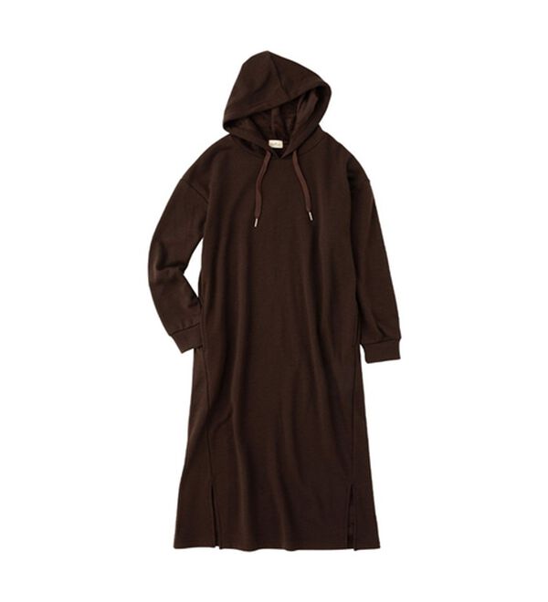 Viola e Viola（ヴィオラ エ ヴィオラ）の「【蓄熱保温】裏ファーマキシ丈ゆるパーカーワンピース（その他ワンピース）」｜詳細画像