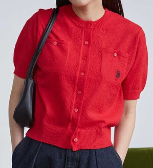 RANAN（ラナン）の「＜U.S.POLO ASSN.＞ コンパクトニットカーデ（ニットカーディガン）」｜レッド