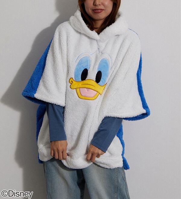 BELLUNA（ベルーナ）の「＜Ｄｉｓｎｅｙ＞【ドナルドダック】両面ボアポンチョ（パジャマ・ルームウェア）」｜詳細画像