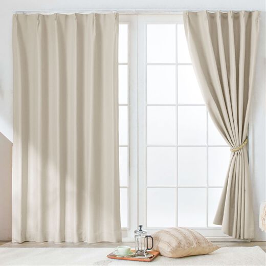 遮光カーテン 約幅200cm×丈150cm 1枚入り ネイビー 夜空 無地 1級