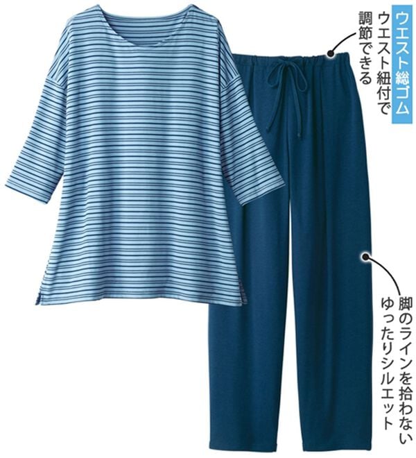 「【２着組】１日中着ていたくなるひんやりパジャマ（パジャマ・ルームウェア）」｜詳細画像