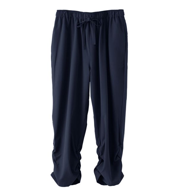 BELLUNA（ベルーナ）の「【接触冷感/UVカット/吸水速乾/軽量】ヒンヤリ＆速乾！裾くしゅクロップドパンツ（クロップドパンツ）」｜詳細画像