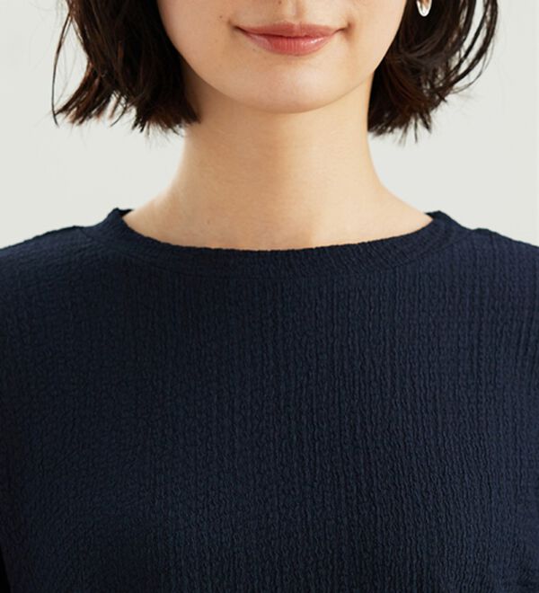 BELLUNA（ベルーナ）の「ジャカード素材袖メッシュレースプルオーバー（カットソー）」｜詳細画像