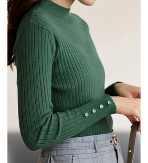 RANAN（ラナン）の「袖ボタンハイゲージニット＜4つの機能付＞（ニット・セーター）」｜詳細画像