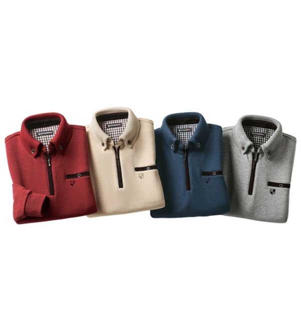 「＜ニコル　モリソン＞暖か衿デザイントレーナー（メンズトレーナー）」｜詳細画像