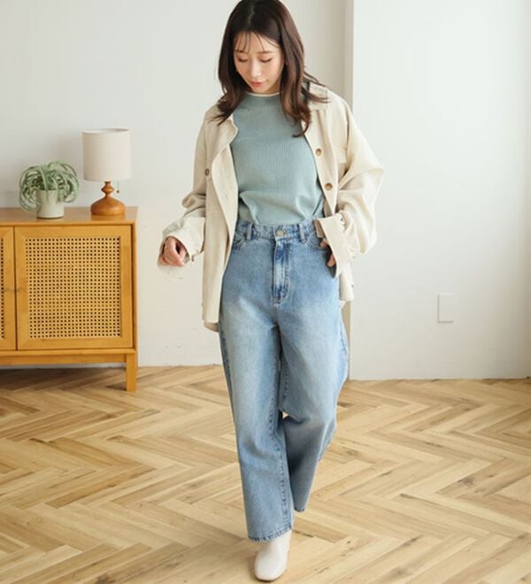 A HAPPY MARILYN（アハッピーマリリン）の「【ＬＬ～６Ｌ】＜新色追加＞Ｔシャツ感覚で着れるカメレオン級の着回しが叶うリブニット（ニット・セーター）」｜詳細画像