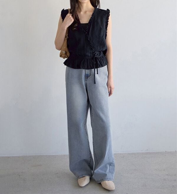 CHAN ME（チャンミ）の「カシュクールフリルブラウス（ブラウス）」｜詳細画像