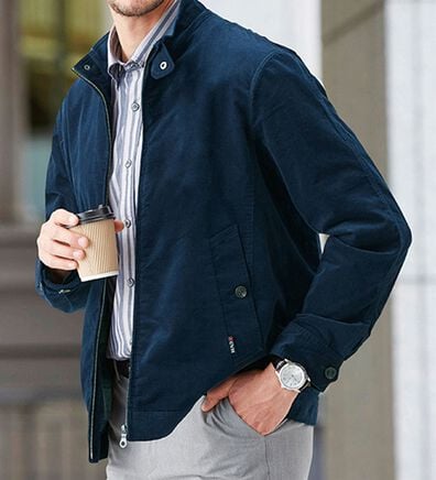 「＜コムルヴァン・オム＞ストレッチコーデュロイ上品ブルゾン（メンズブルゾン）」