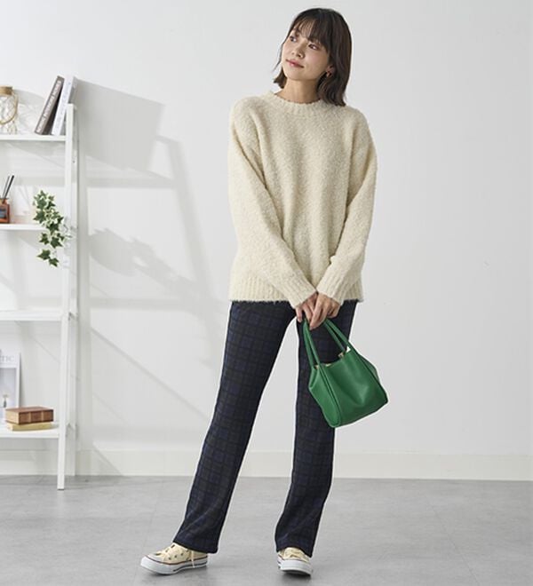 BELLUNA（ベルーナ）の「まるではく毛布！静電防止付裏ファーイージーパンツ（フルレングスパンツ）」｜詳細画像