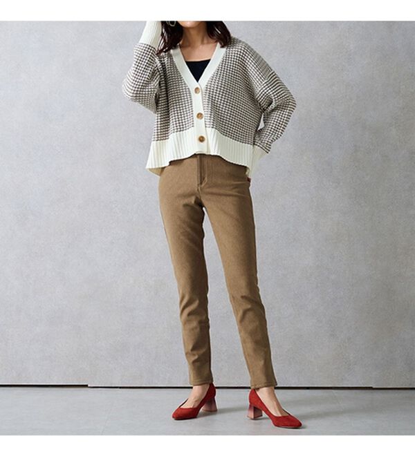 RANAN（ラナン）の「＋１０度素材！蓄熱保温裏起毛ストレッチスリムパンツ（フルレングスパンツ）」｜詳細画像