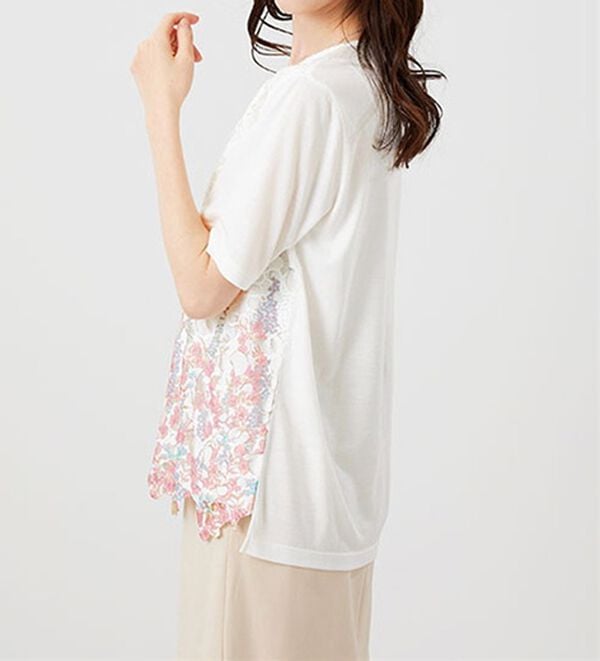 BELLUNA（ベルーナ）の「花柄プリントレースカーディガンアンサンブル（アンサンブル）」｜詳細画像
