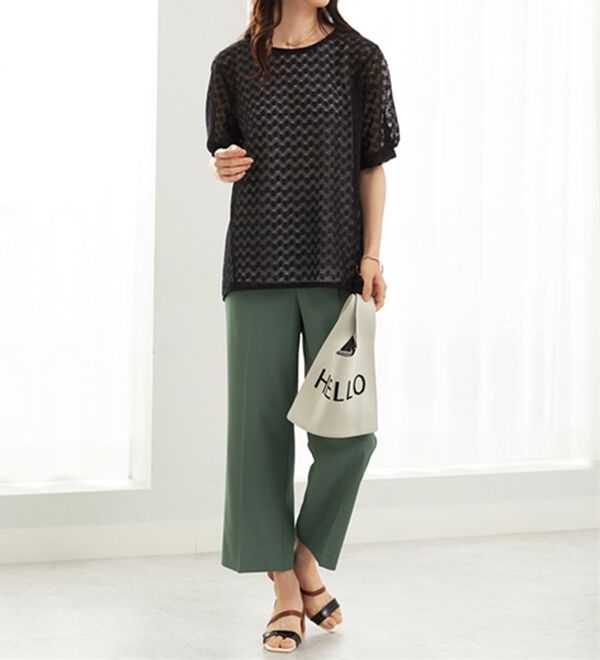 BELLUNA（ベルーナ）の「ラッセルレースパフ袖アンサンブル（アンサンブル）」｜詳細画像