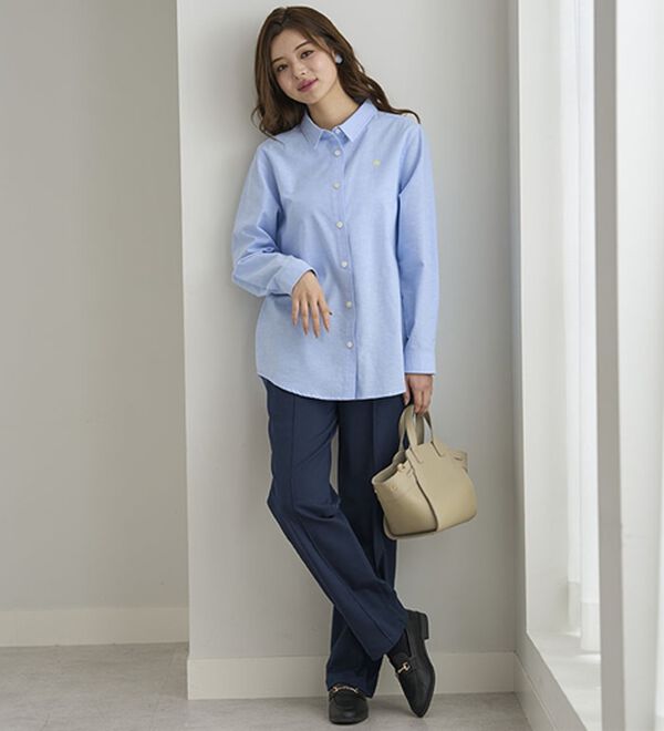 BELLUNA（ベルーナ）の「【ＰＯＬＯ　ＢＣＳ】オックス素材刺しゅうシャツ（シャツ）」｜詳細画像