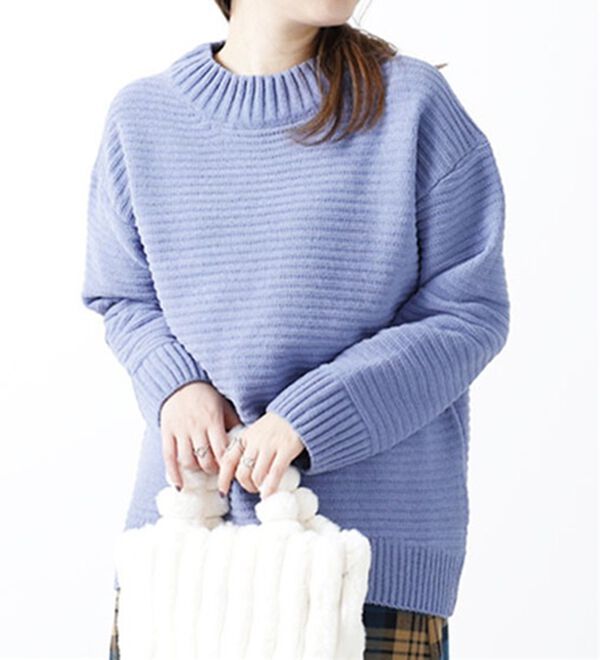 BELLUNA（ベルーナ）の「ガーター編モールニットプルオーバー（ニット・セーター）」｜詳細画像