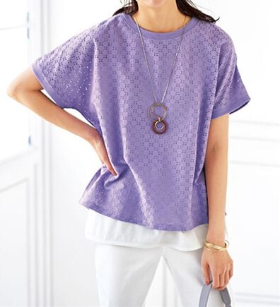 BELLUNA（ベルーナ）の「レース素材プルオーバーアンサンブル（アンサンブル）」