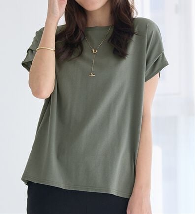 Viola e Viola（ヴィオラ エ ヴィオラ）の「脱普通！すっきり見え大人の上品Ｔシャツ（Tシャツ）」