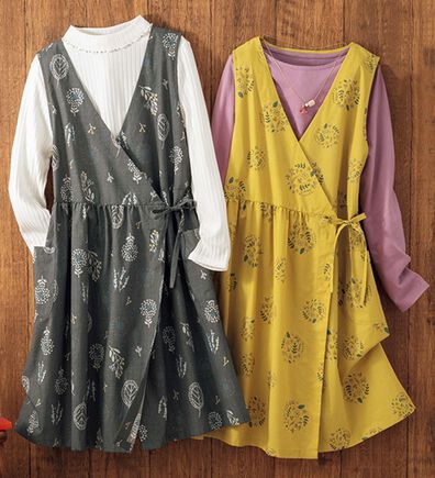 ルフラン（ルフラン）の「【２色組】ナチュラル柄ほっこりエプロン（エプロン）」