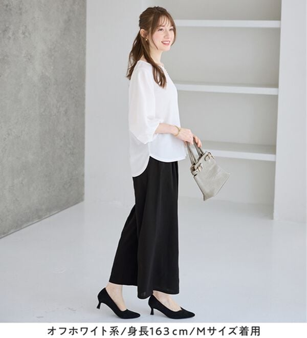 alotta（アロッタ）の「【２点セット】洗える！楽キレイセットアップ（ブラウススーツ）」｜詳細画像