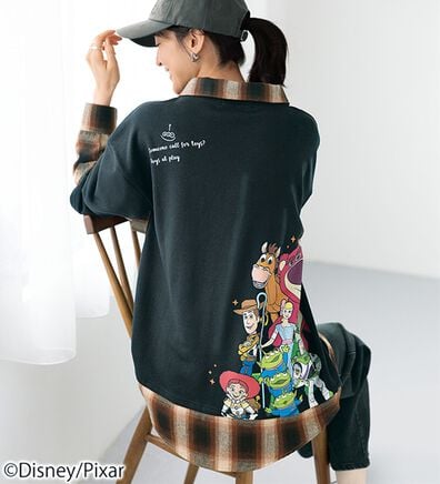 BELLUNA（ベルーナ）の「＜Ｄｉｓｎｅｙ＞チェック切替プリントチュニック（チュニック）」