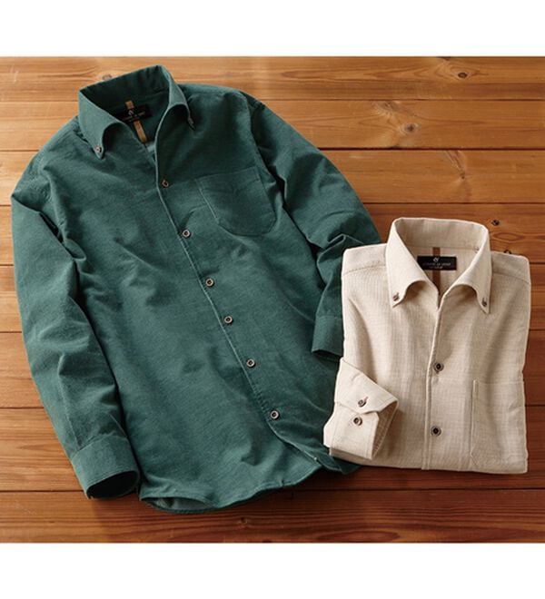 「＜コムルヴァン・オム＞メランジコーデュロイ柔らかシャツ（メンズシャツ）」｜詳細画像