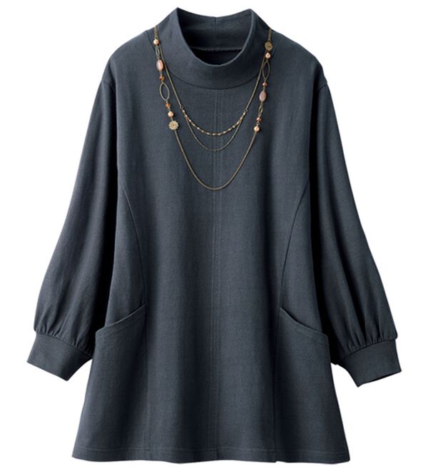 ルフラン（ルフラン）の「【３色組】綿１００％切替デザインチュニック（カットソー）」｜詳細画像