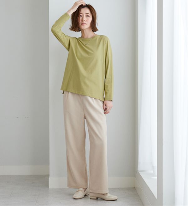 BELLUNA（ベルーナ）の「綿１００％大人顔サマ見えプルオーバー（カットソー）」｜詳細画像