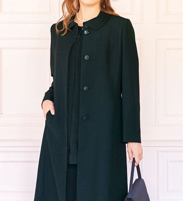 ルフラン（ルフラン）の「はっ水フォーマルコート（ロングコート）」｜黒