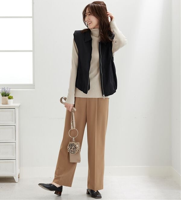 BELLUNA（ベルーナ）の「【安心感あるプチプラニット】リブニットタートルネックプルオーバー（ニット・セーター）」｜詳細画像