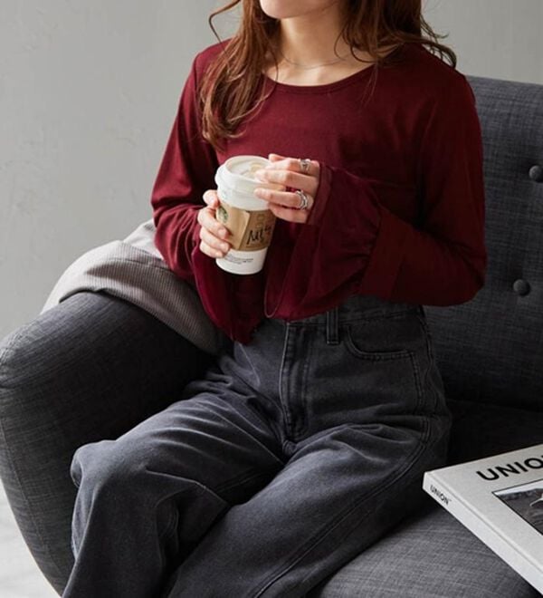 RANAN（ラナン）の「フレアーチュール袖スラブシアーＴ（カットソー）」｜詳細画像