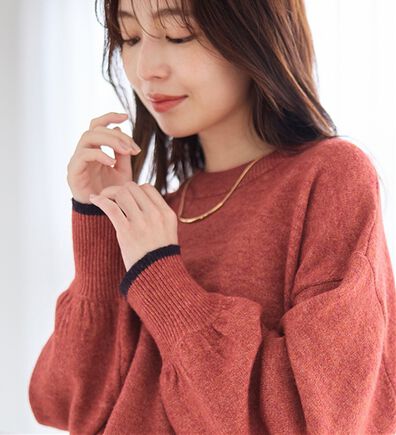 Viola e Viola（ヴィオラ エ ヴィオラ）の「洗えるもちもち　ゆるニットプルオーバー（ニット・セーター）」