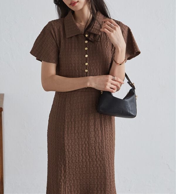 RANAN（ラナン）の「フレアスリーブマーメードポロワンピ（その他ワンピース）」｜詳細画像